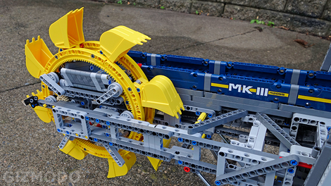That spinning excavating wheel looks ready to take a bite out of the earth.